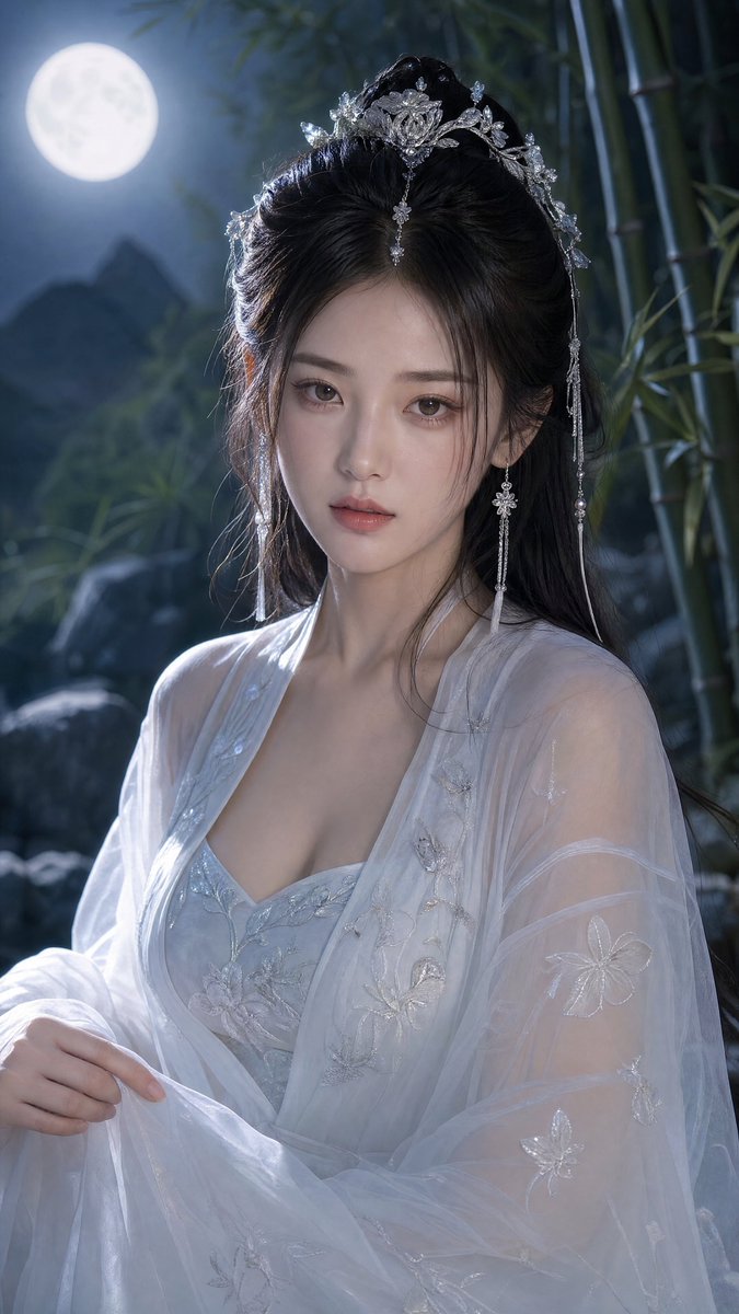 Spring Xianxia Pink Hanfu Portrait reference image 1