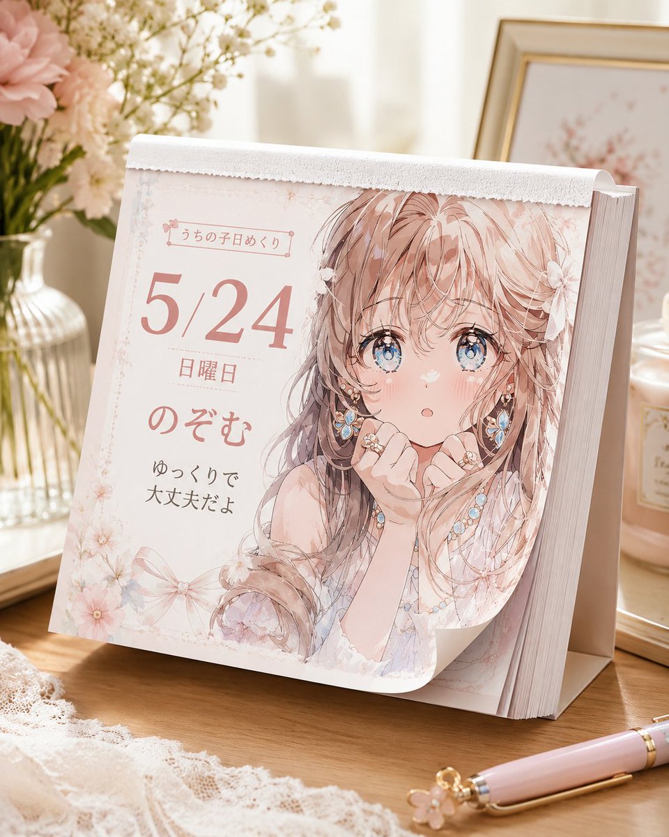Cute Daily Anime Desk Calendar example 3