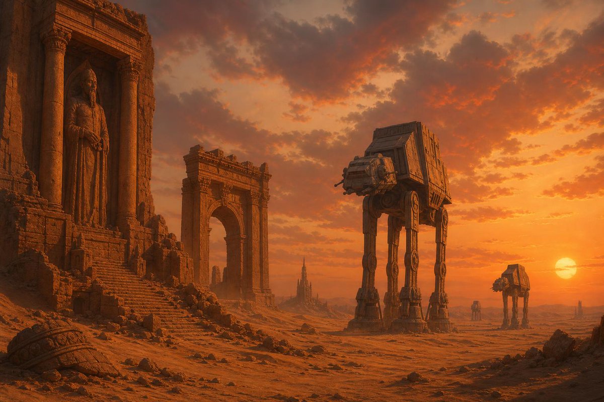 Sci-Fi Ancient Ruins in the Desert
