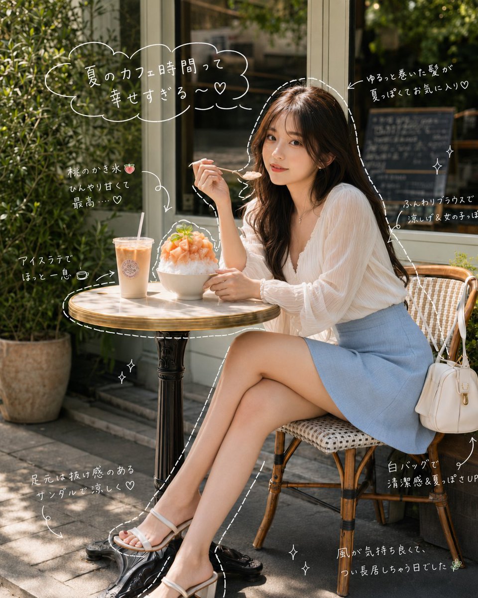 Japanese Summer Cafe Portrait