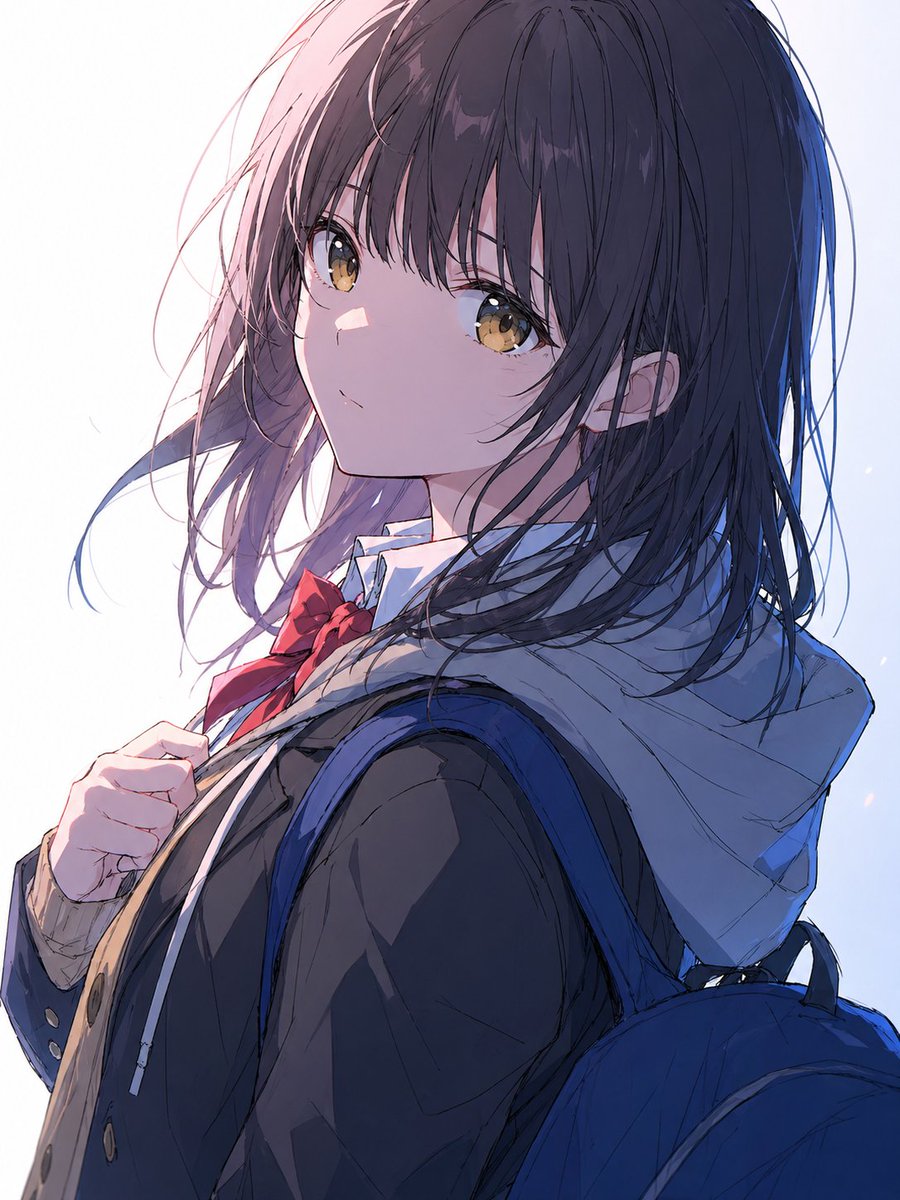 动漫女学生肖像（已遮挡）