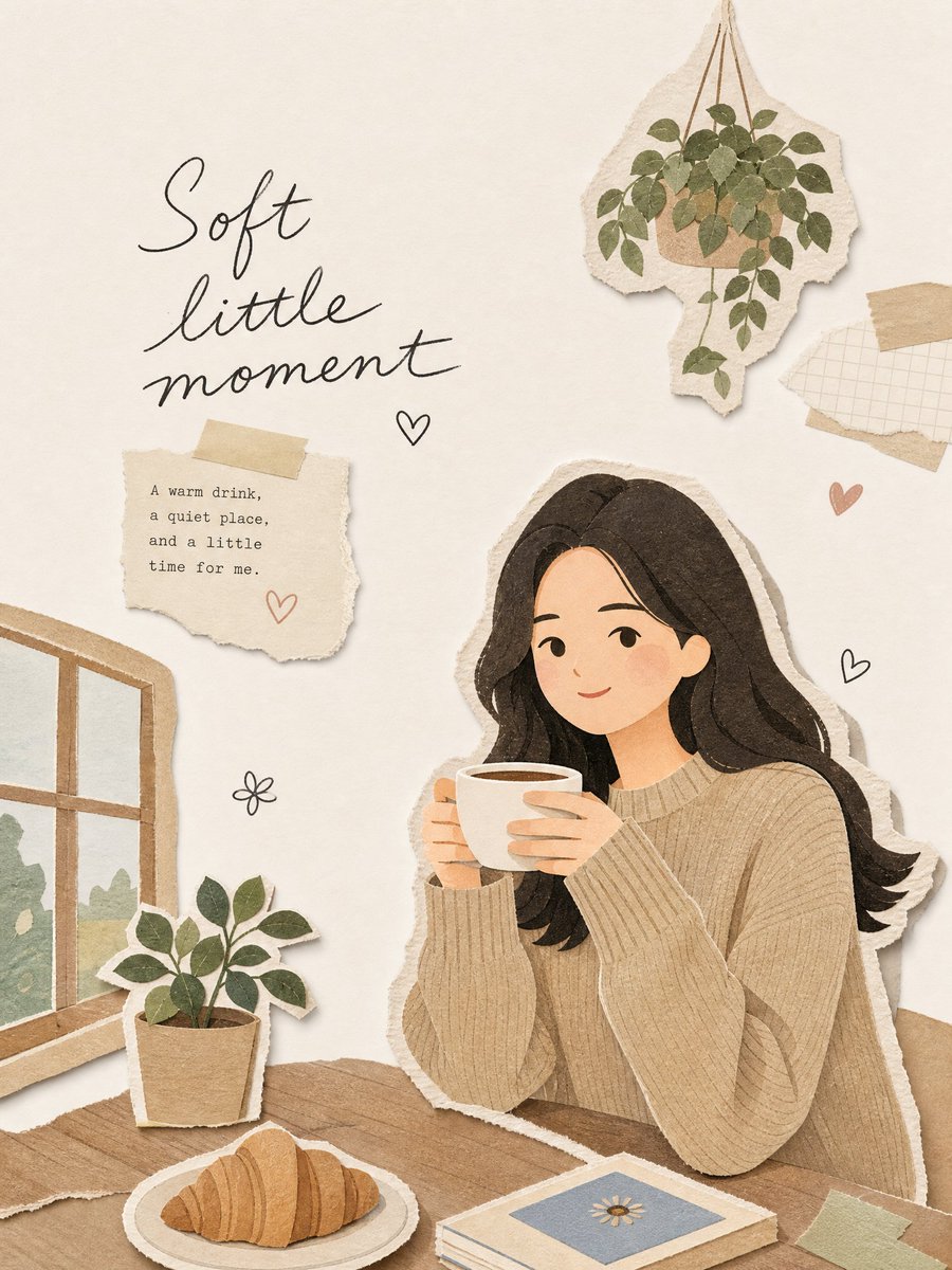 Soft Cozy Sticker Journal Scene