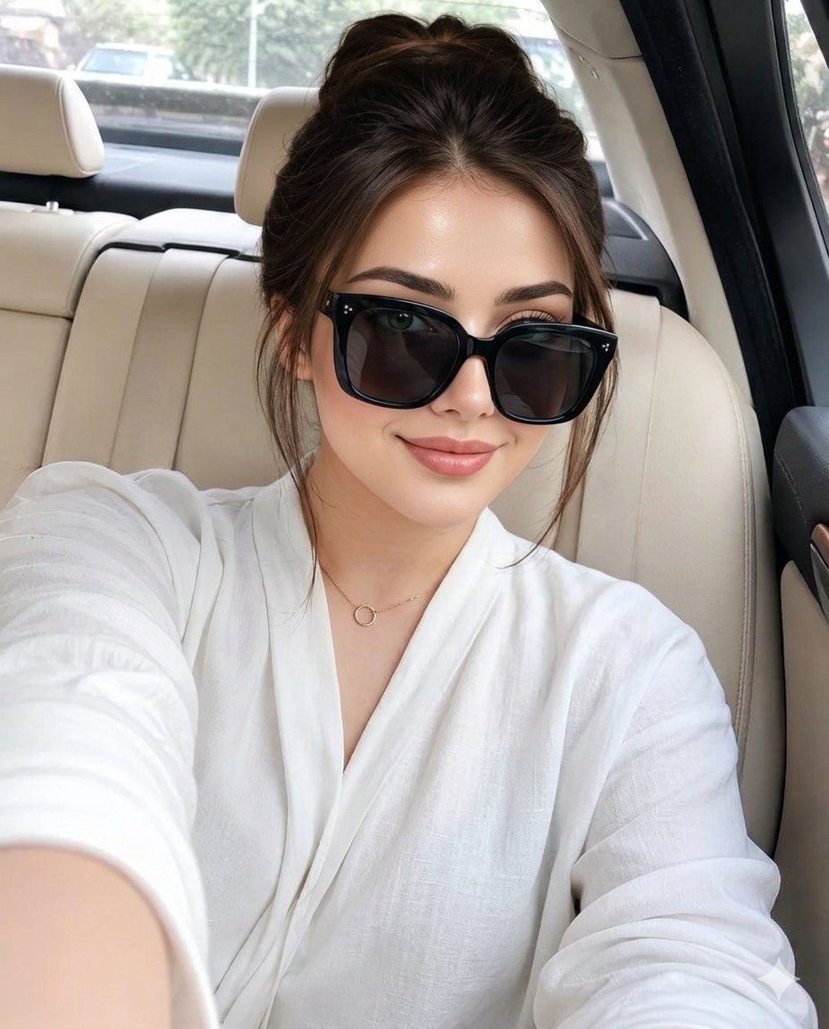 Sample output image for Luxury Car Interior Selfie