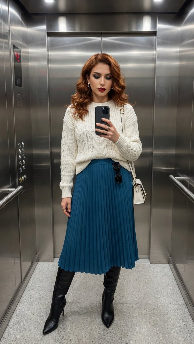 Sample output image for Photorealistic Elevator Mirror Selfie