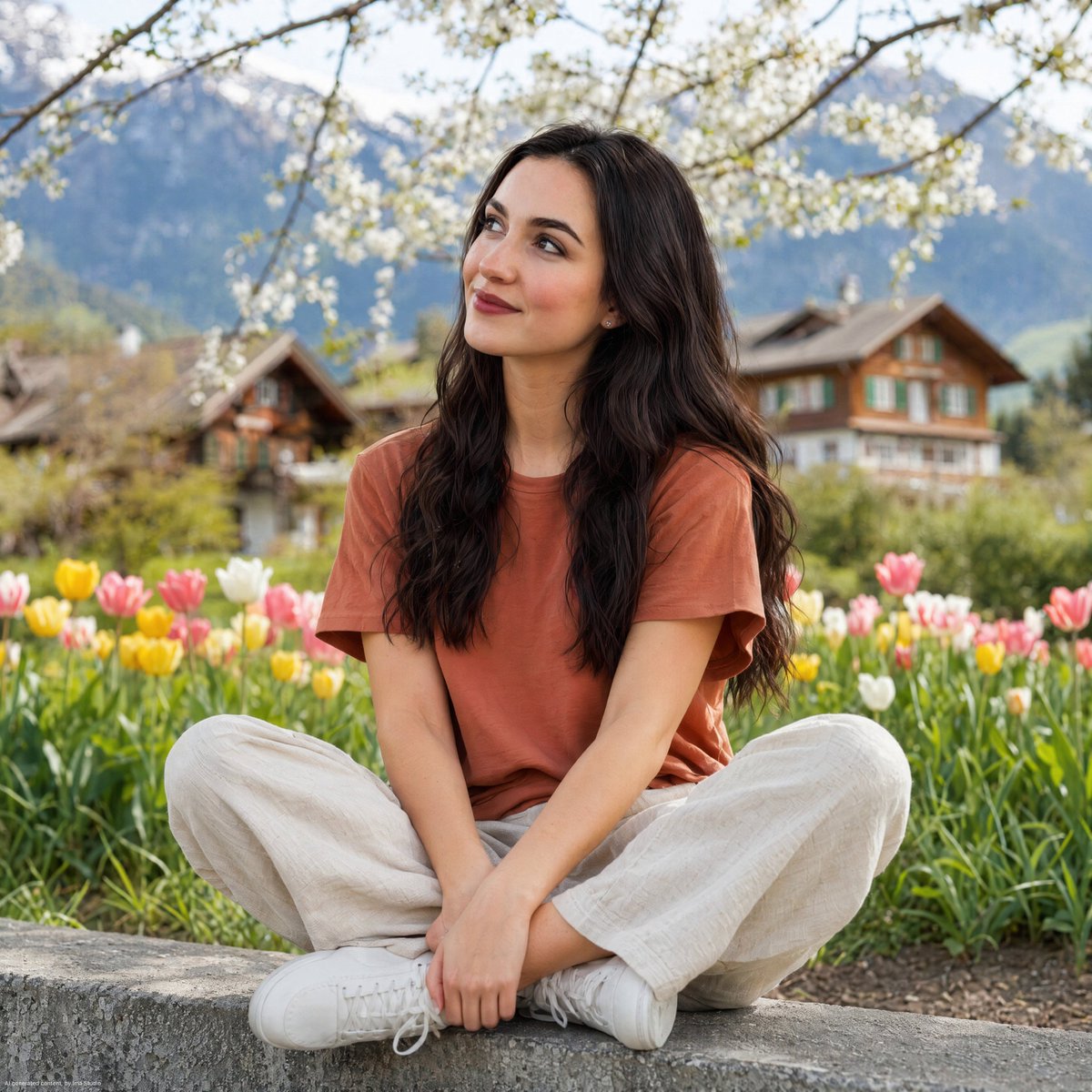 Sample output image for Alpine Spring Portrait of a Woman