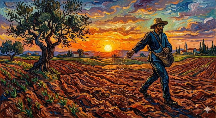 Generación de estilo al estilo del Sembrador de Van Gogh