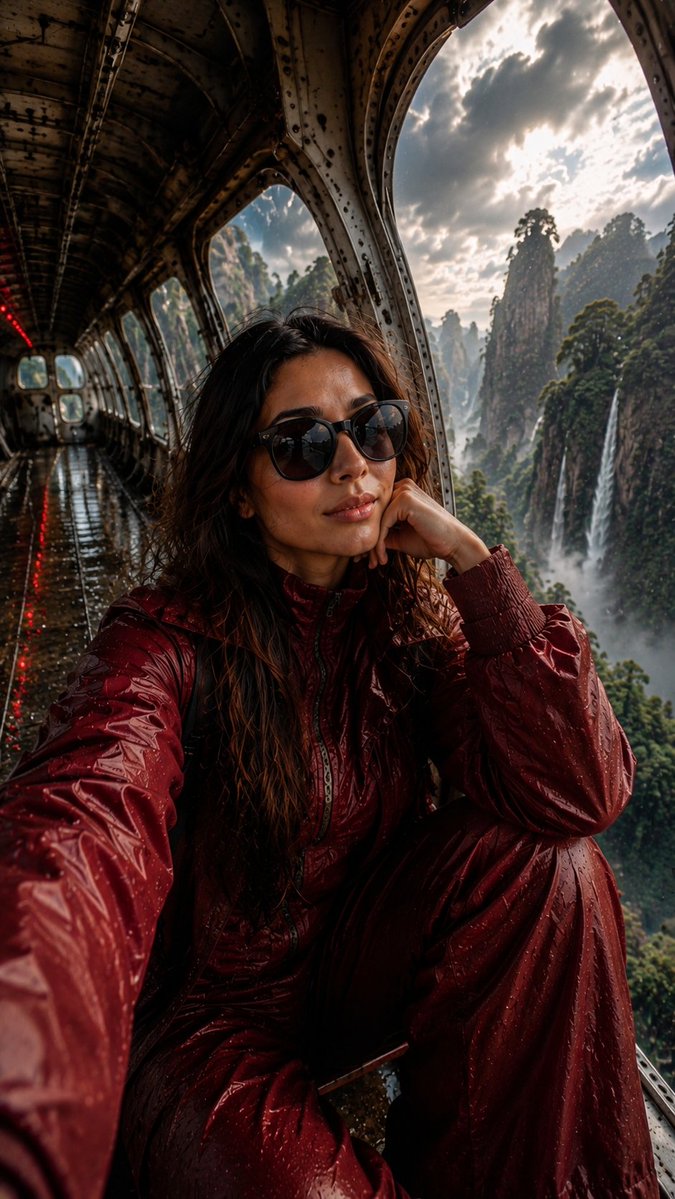 Abandoned Airplane Jungle Selfie reference image 1