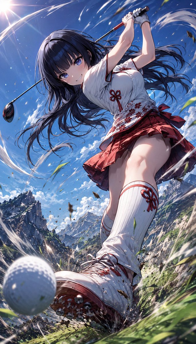 Manga Style Wild Genius Golfer reference image 1