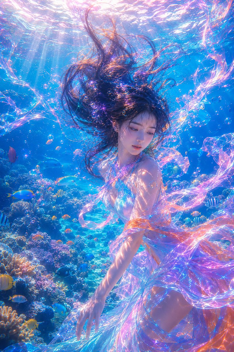 Underwater Fantasy Portrait in Okinawa Sea