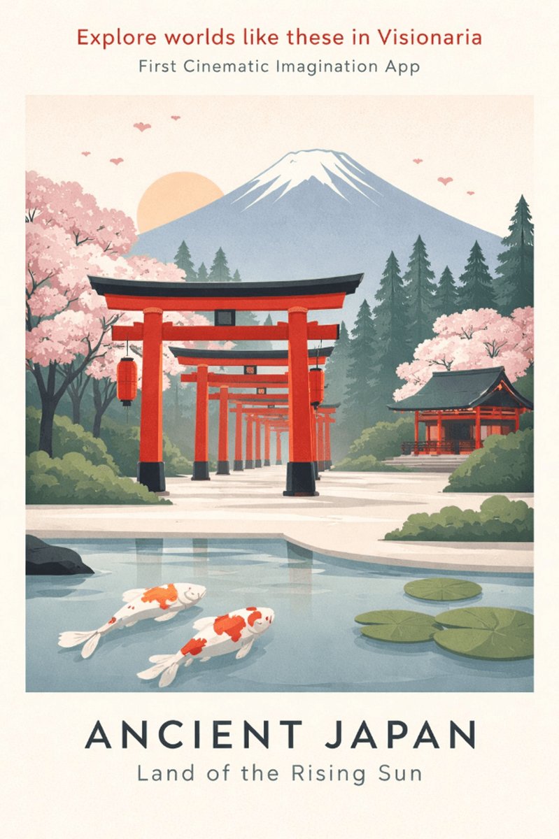 Ancient Japan Travel Poster