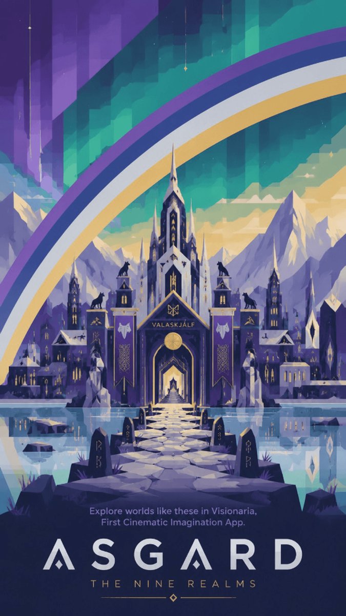 Asgard Mythical Travel Poster