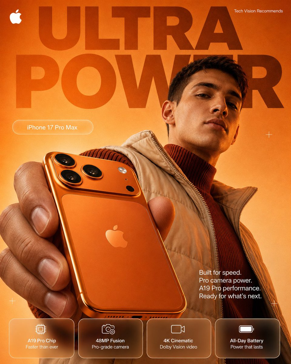 Orange Ultra Power iPhone Ad Poster