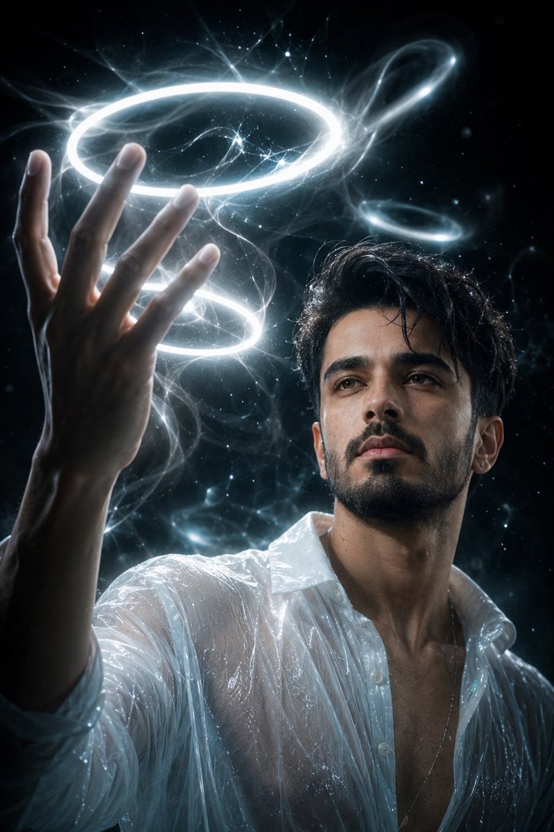 Sample output image for Cinematic Cosmic Energy Portrait