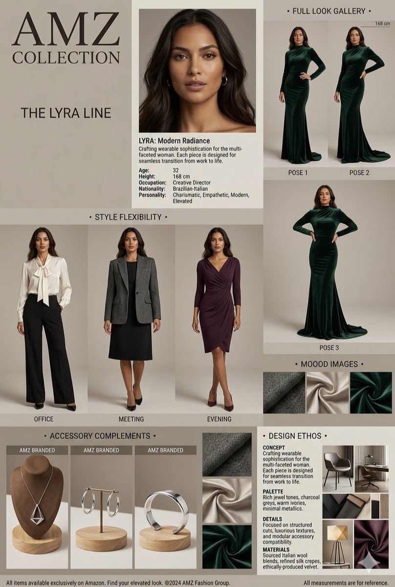 Sample output image for Fashion Brand Mood Board Layout