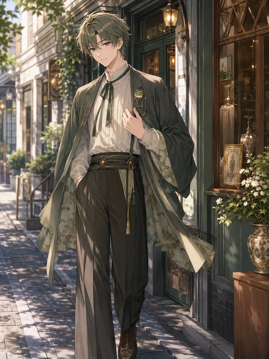 Taisho Roman x Modern Fashion Fusion example 4