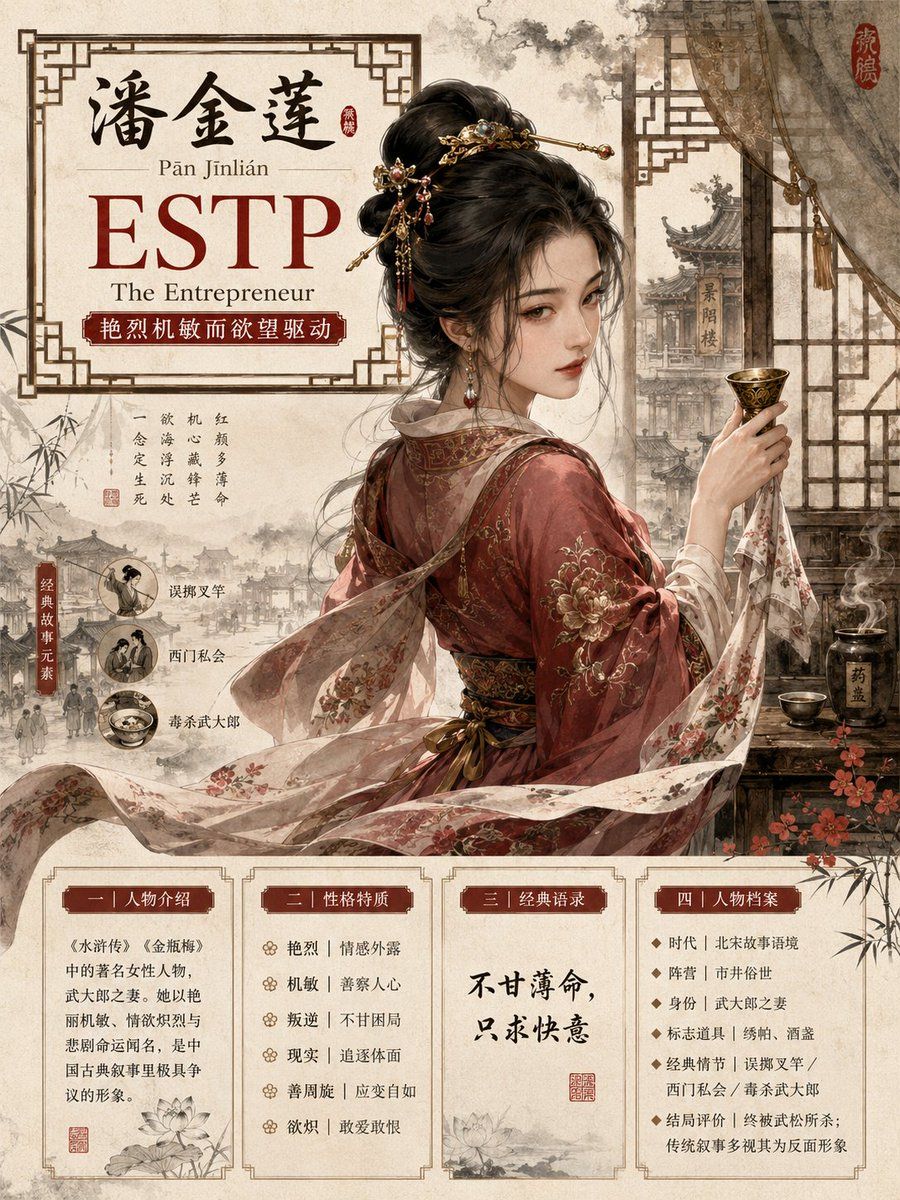 Klassisches Charakter-MBTI-Infografik-Poster
