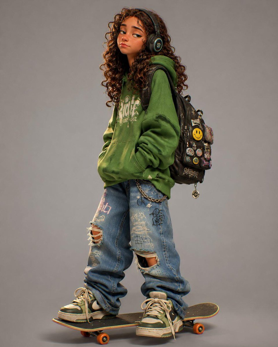 Stylized Urban 3D Skater Character example 2