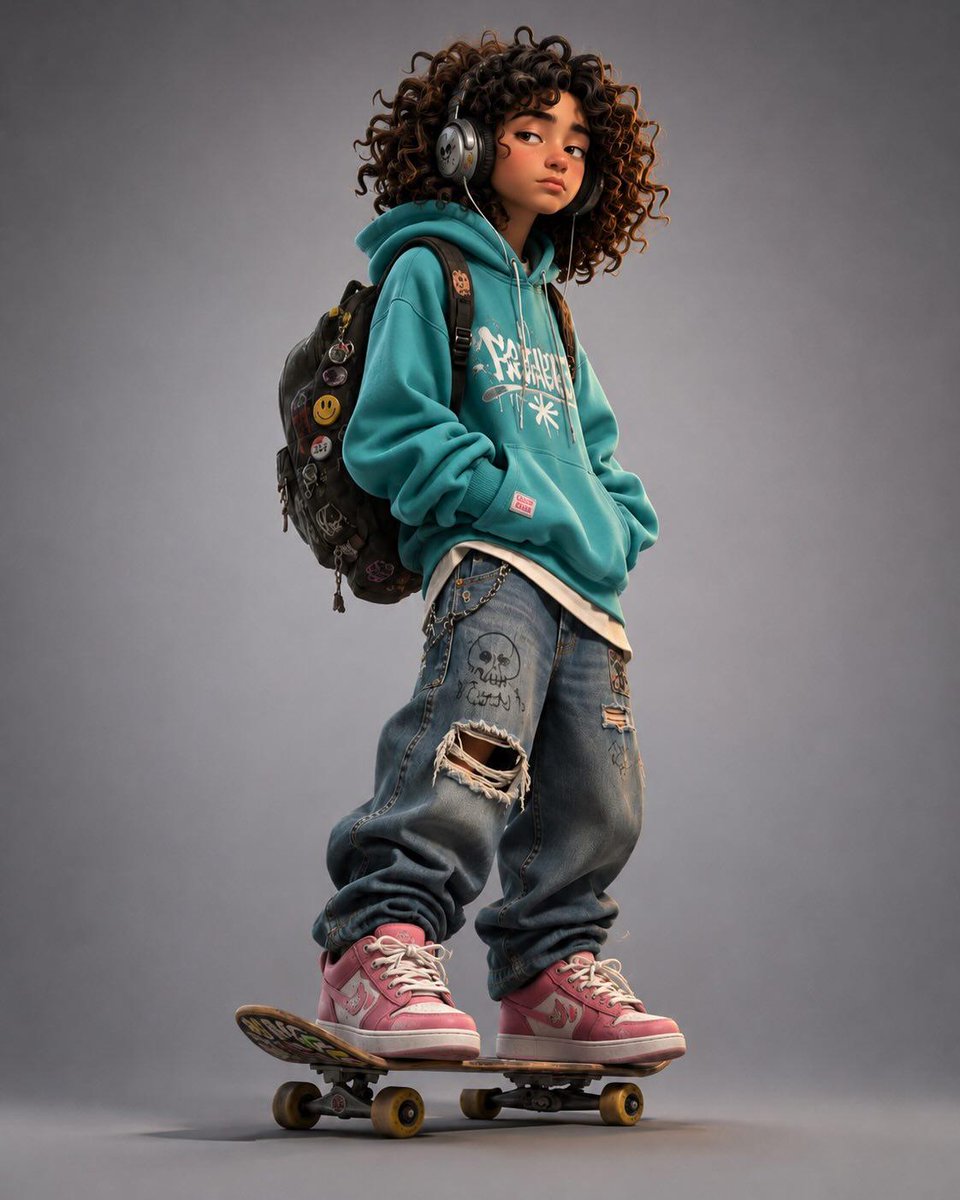 Stylized Urban 3D Skater Character example 3