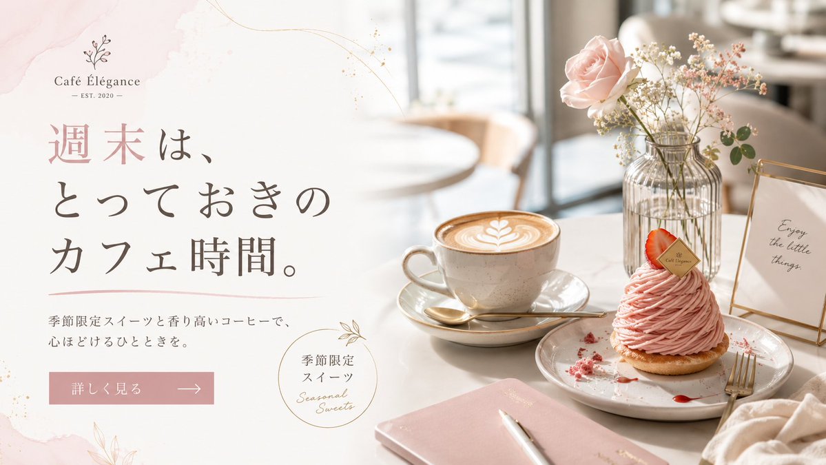 Elegant Café Weekend Banner