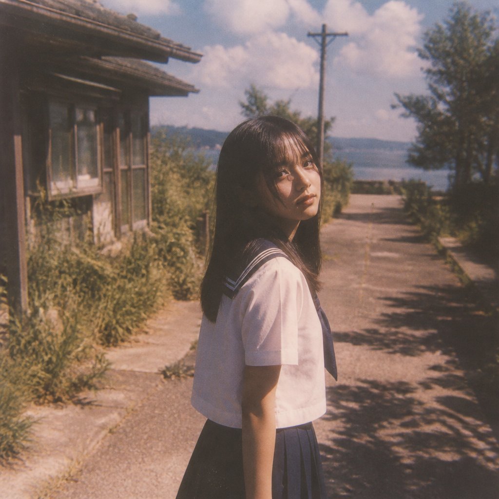 Nostalgic Summer Schoolgirl Snapshot