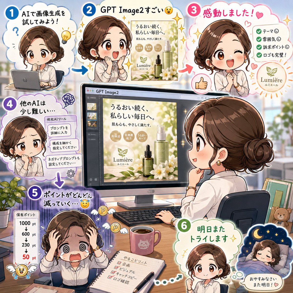 日文 GPT Image2 营销漫画