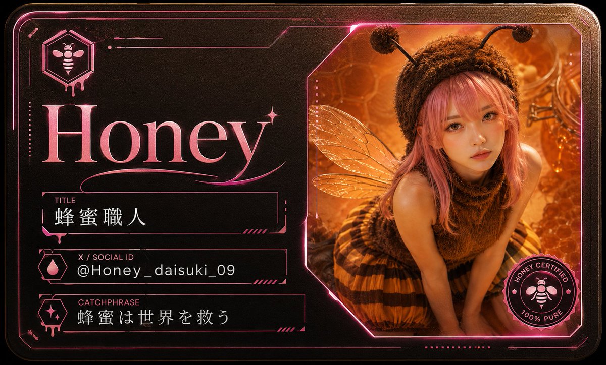 Honey Bee Creator Card