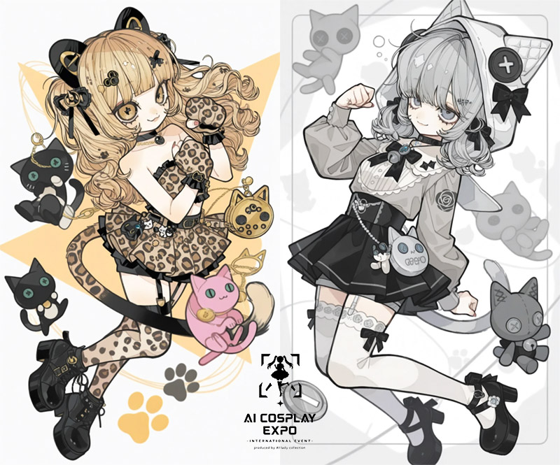 AI Cosplay Expo Cat Girls