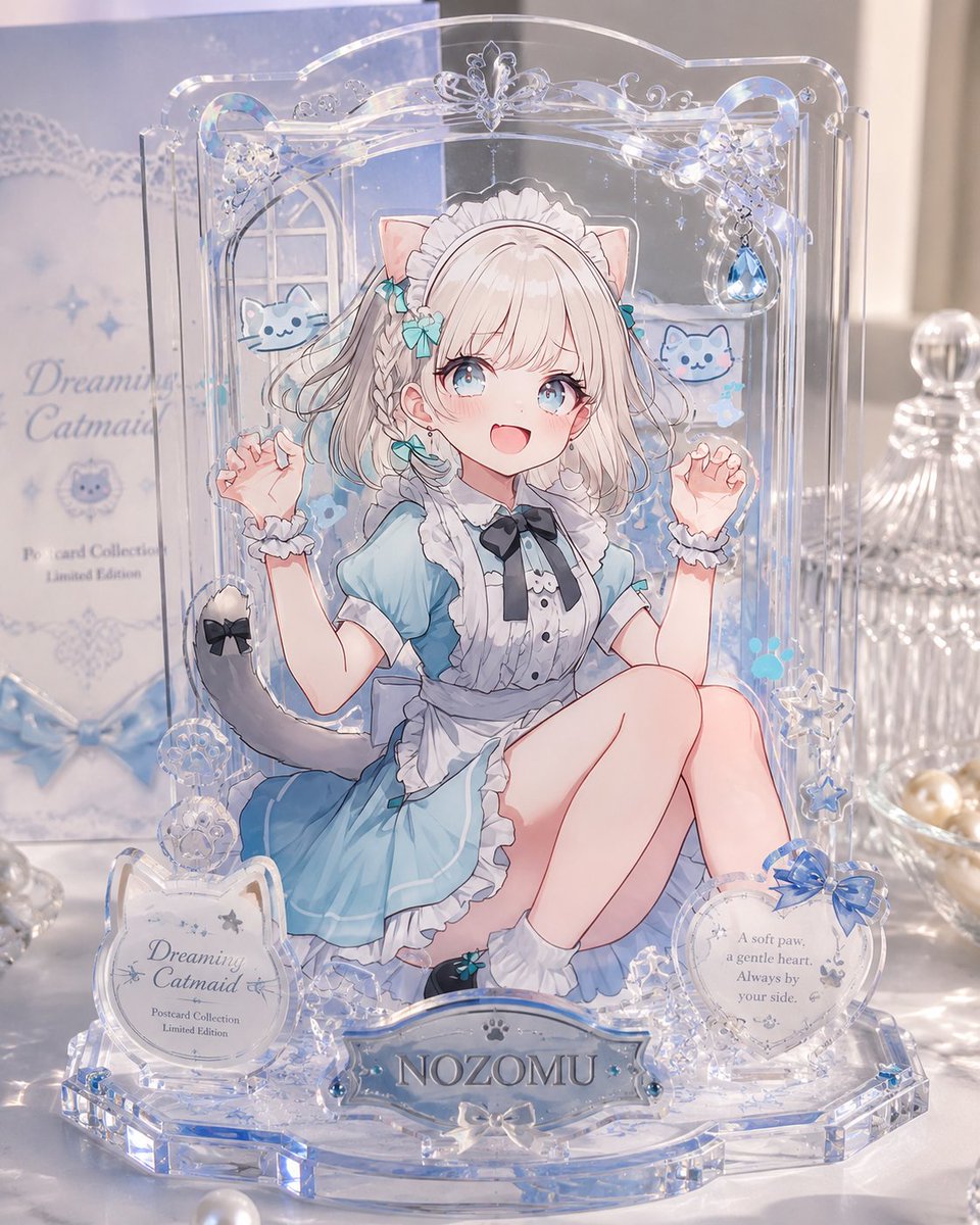 E-commerce Main Image - Layered Acrylic Catmaid Postcard Display - Image 1