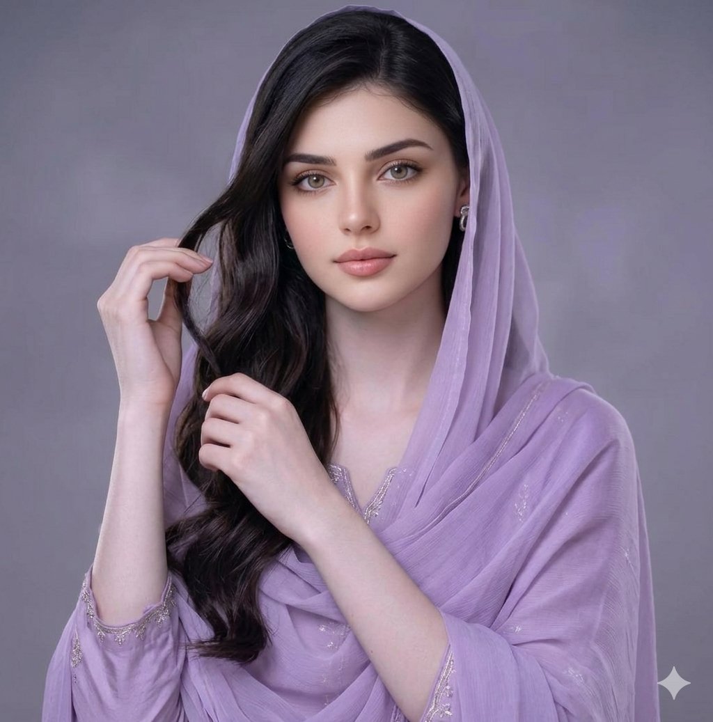 Sample output image for Lavender Salwar Kameez Editorial Portrait