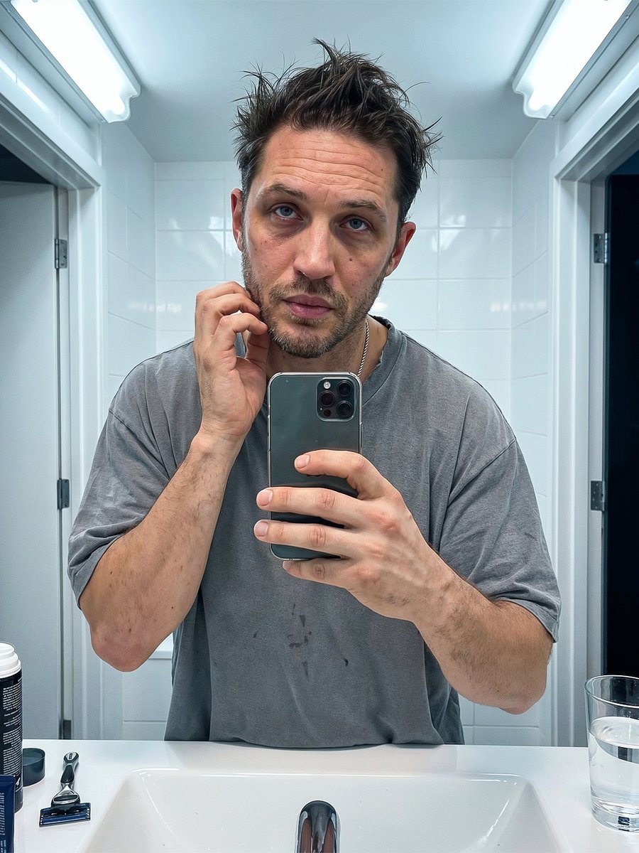 Sample output image for Authentic Morning Bathroom Selfie