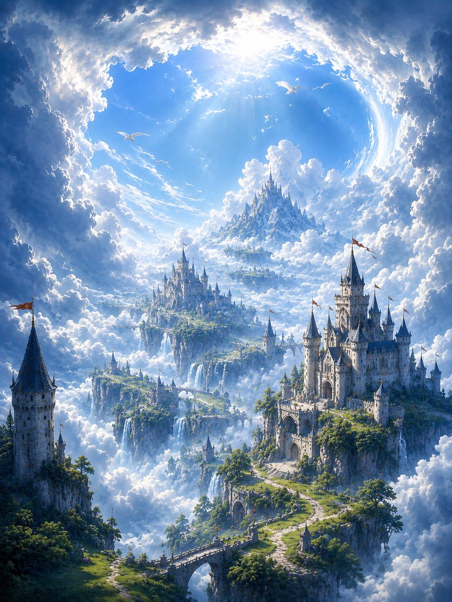 Epic Vertical Fantasy Castle Wallpaper