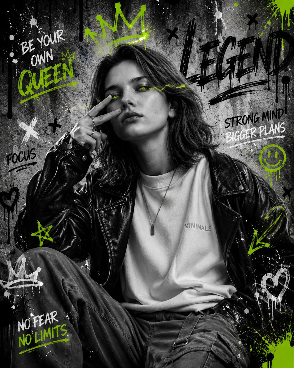 Urban Grunge Street Art Portrait example 2
