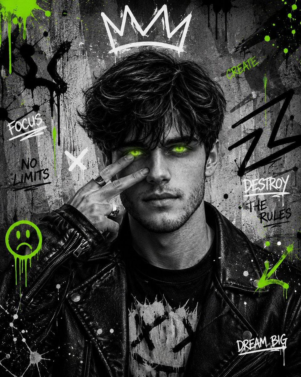Urban Grunge Street Art Portrait