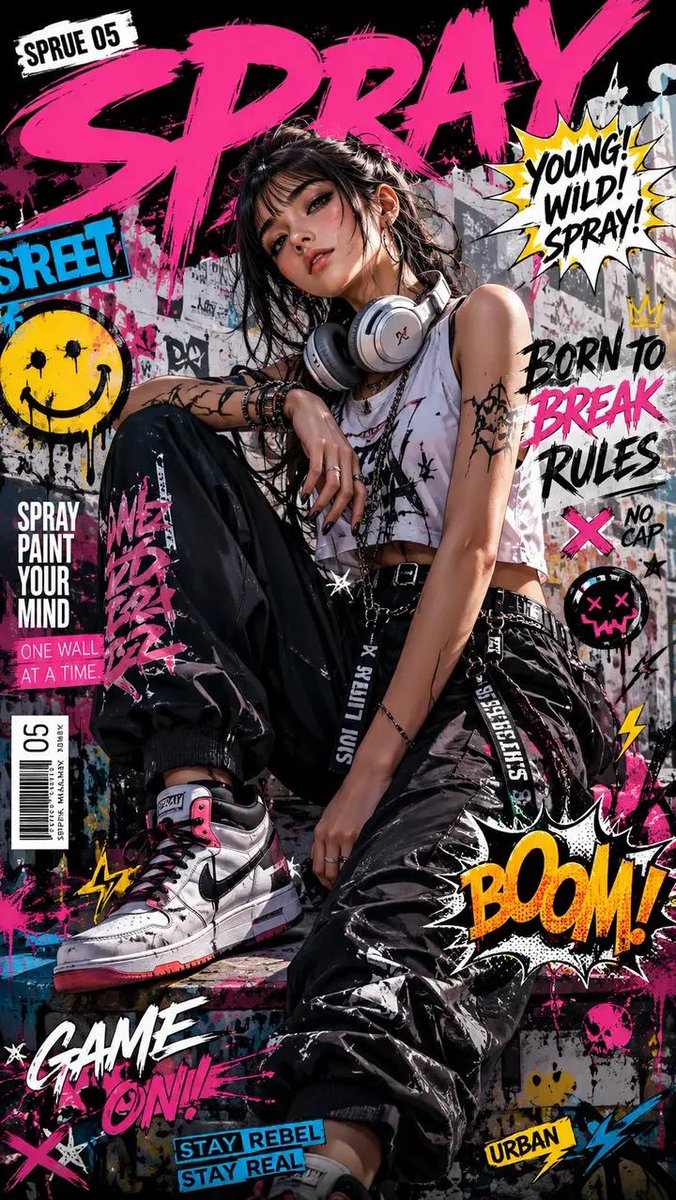 Portada de revista de arte urbano rebelde