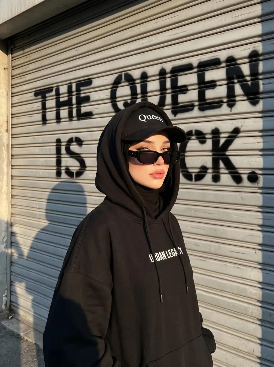 Edgy Street-Style Hijabi Portrait