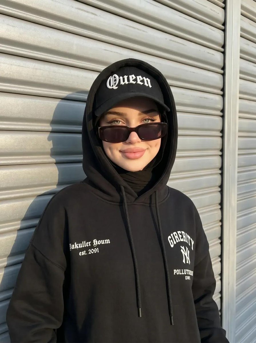 Edgy Street-Style Hijabi Portrait reference image 1