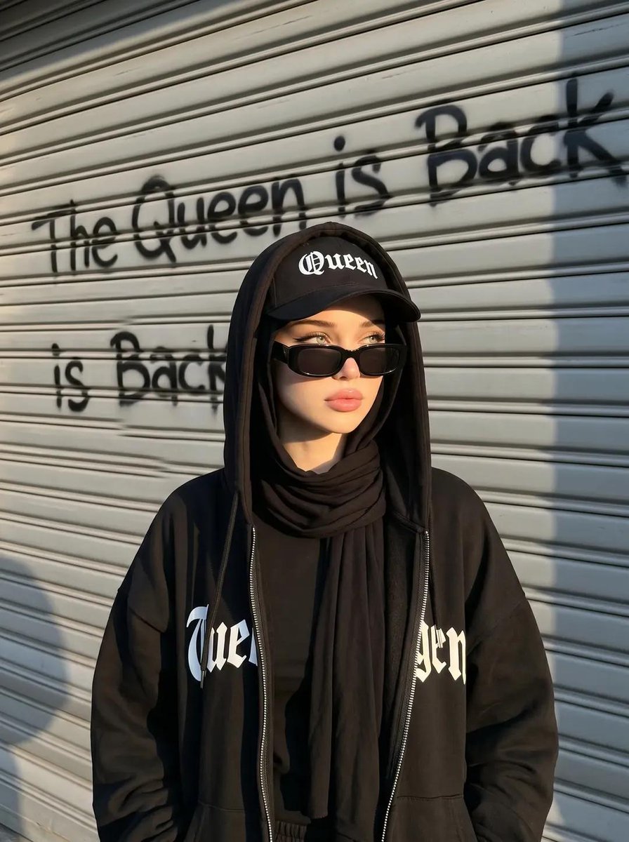 Edgy Street-Style Hijabi Portrait example 2