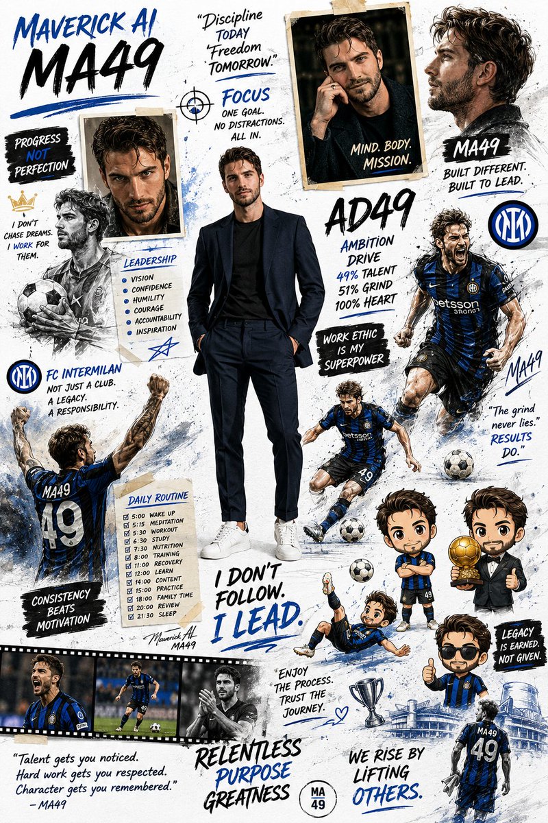Collage scrapbook motivazionale sportivo