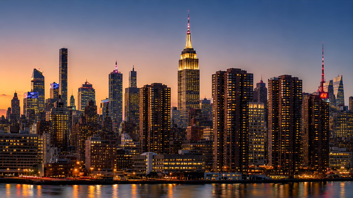 NYC Bridge Blue Hour Wallpaper reference image 1