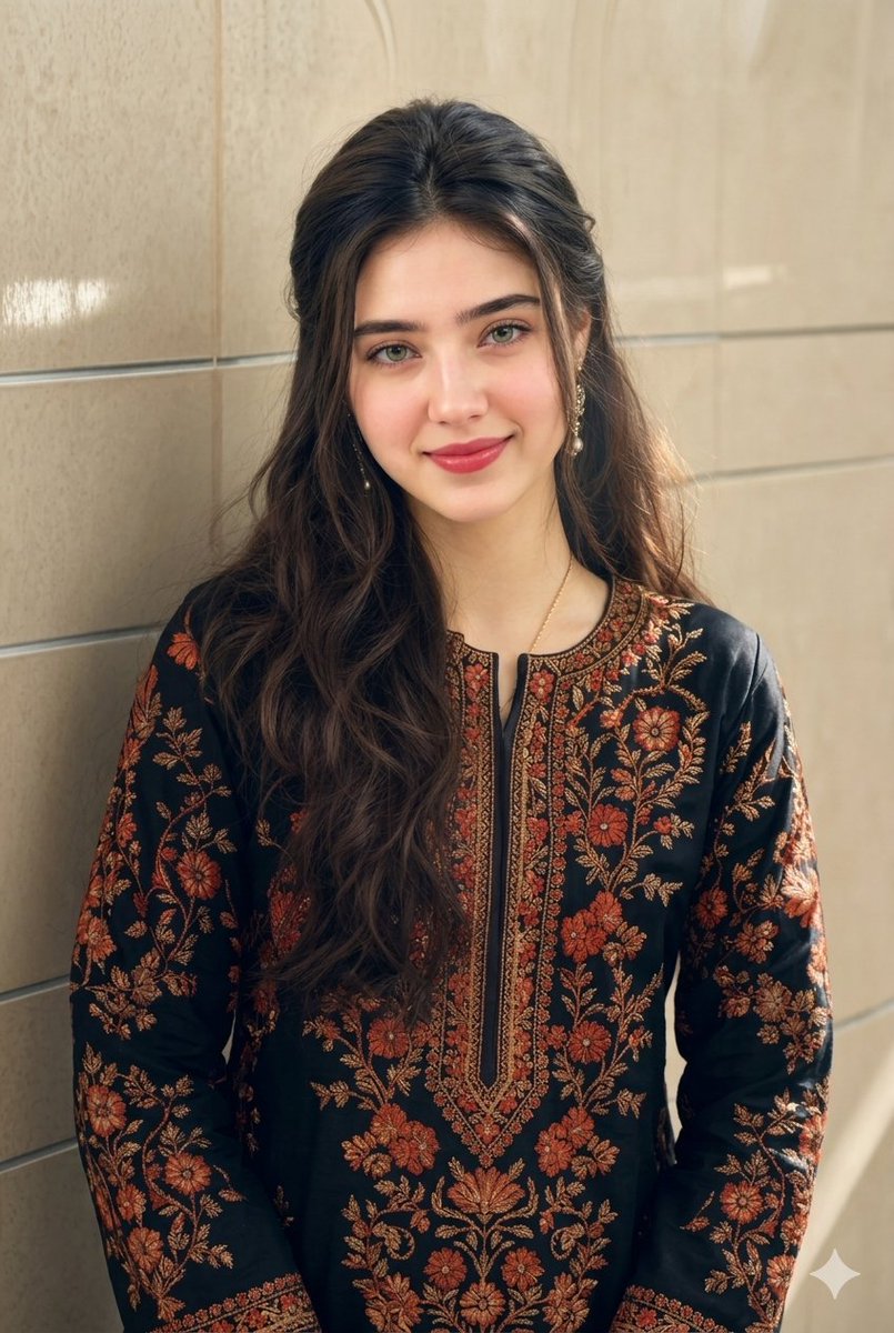 Sample output image for Ethnic Floral Dress Portrait