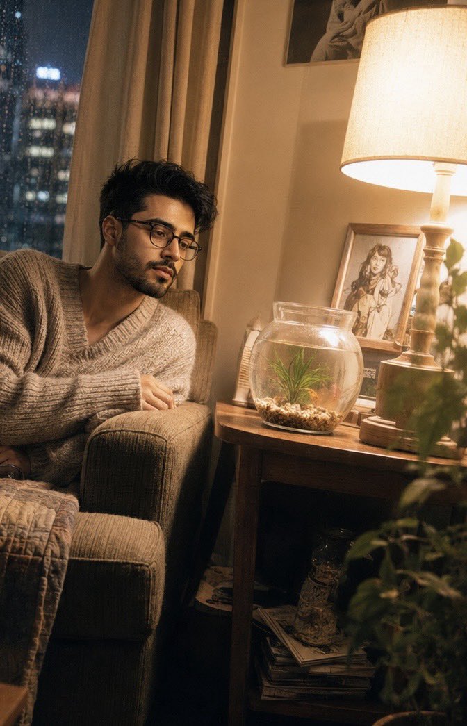 Sample output image for Rainy Urban Night Portrait