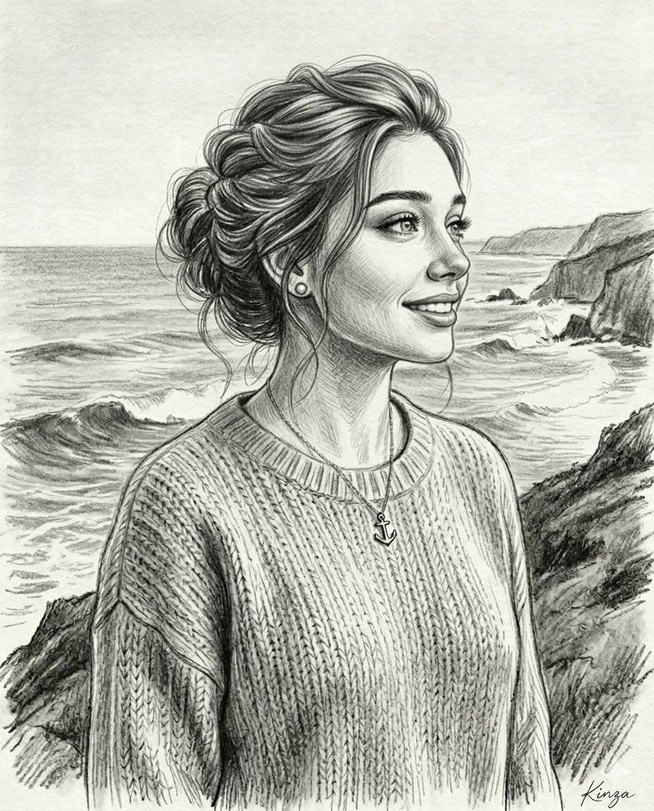 Sample output image for Vintage Graphite Pencil Portrait