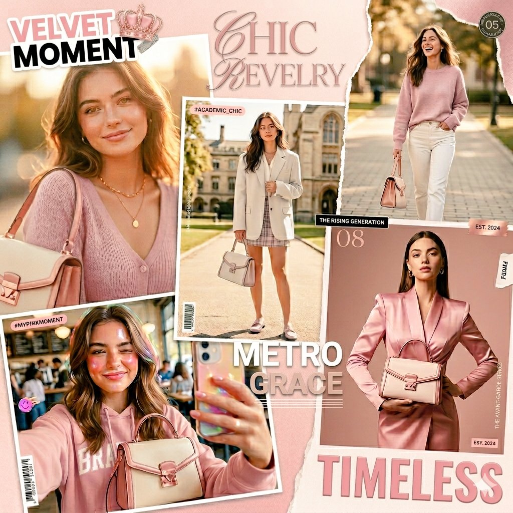 Sample output image for Chic Fashion Magazine Collage