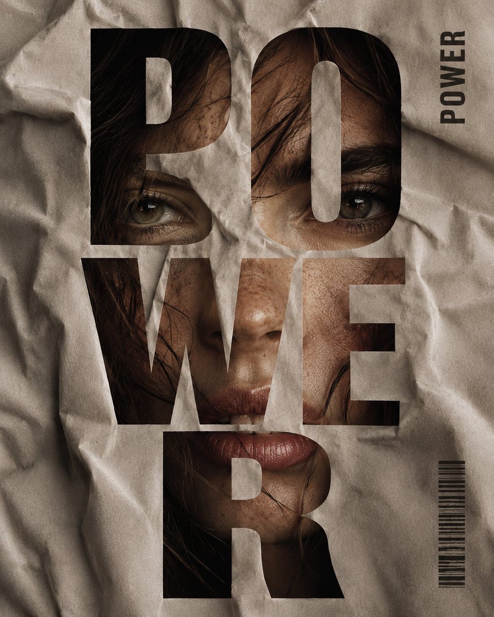 Crumpled Fabric Editorial Poster example 2