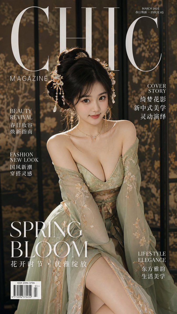 Traditional Chinese Style Fashion Magazine Cover example 2