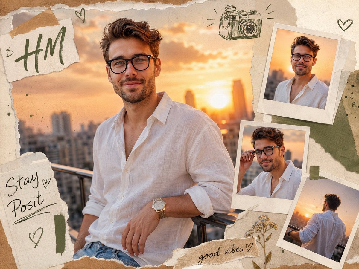 Scrapbook Photo Collage Portrait