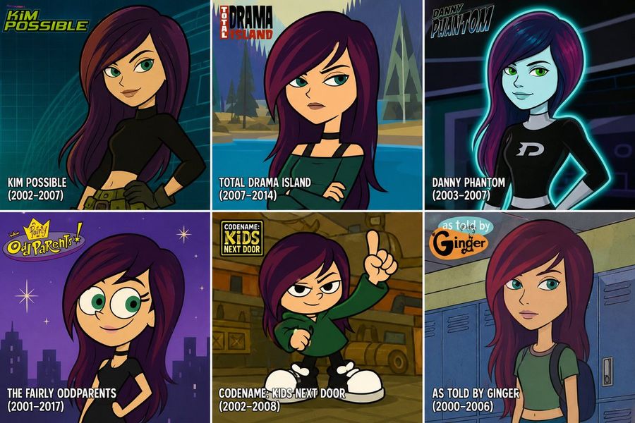 Transformación en personajes de dibujos animados de los años 2000