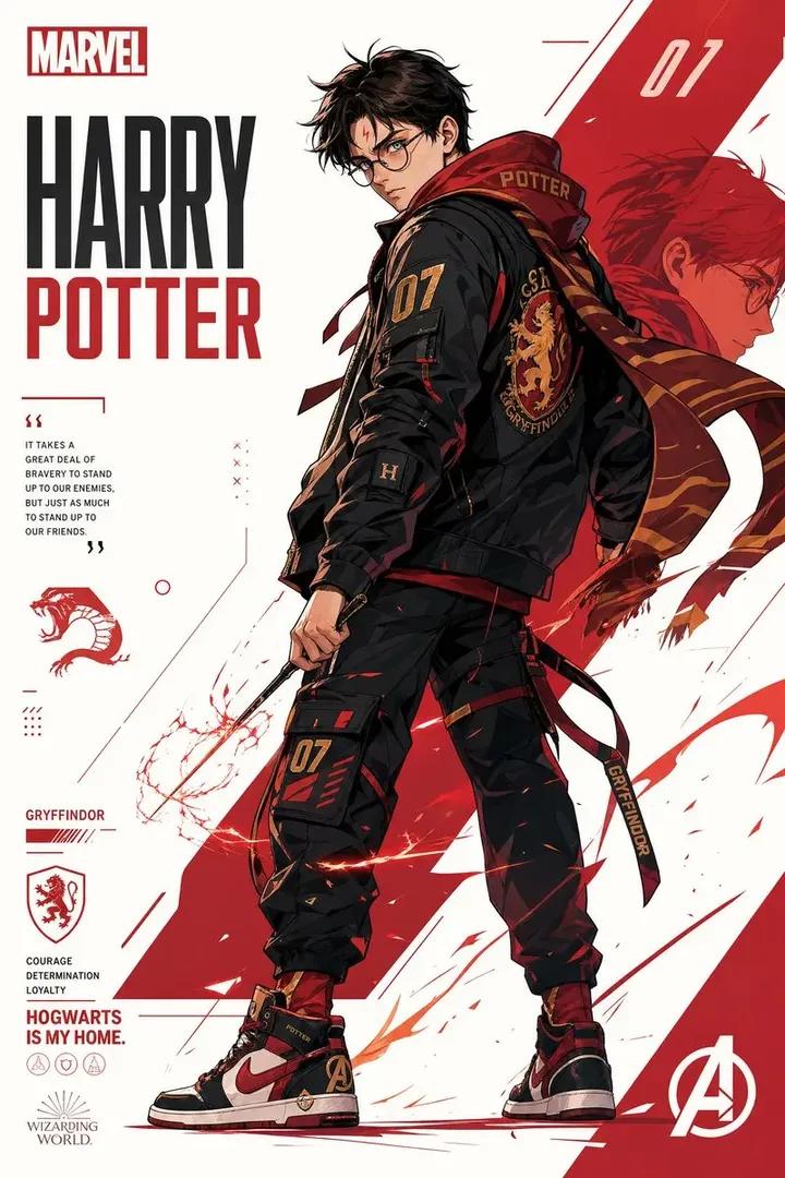 Póster de Harry Potter al estilo Marvel