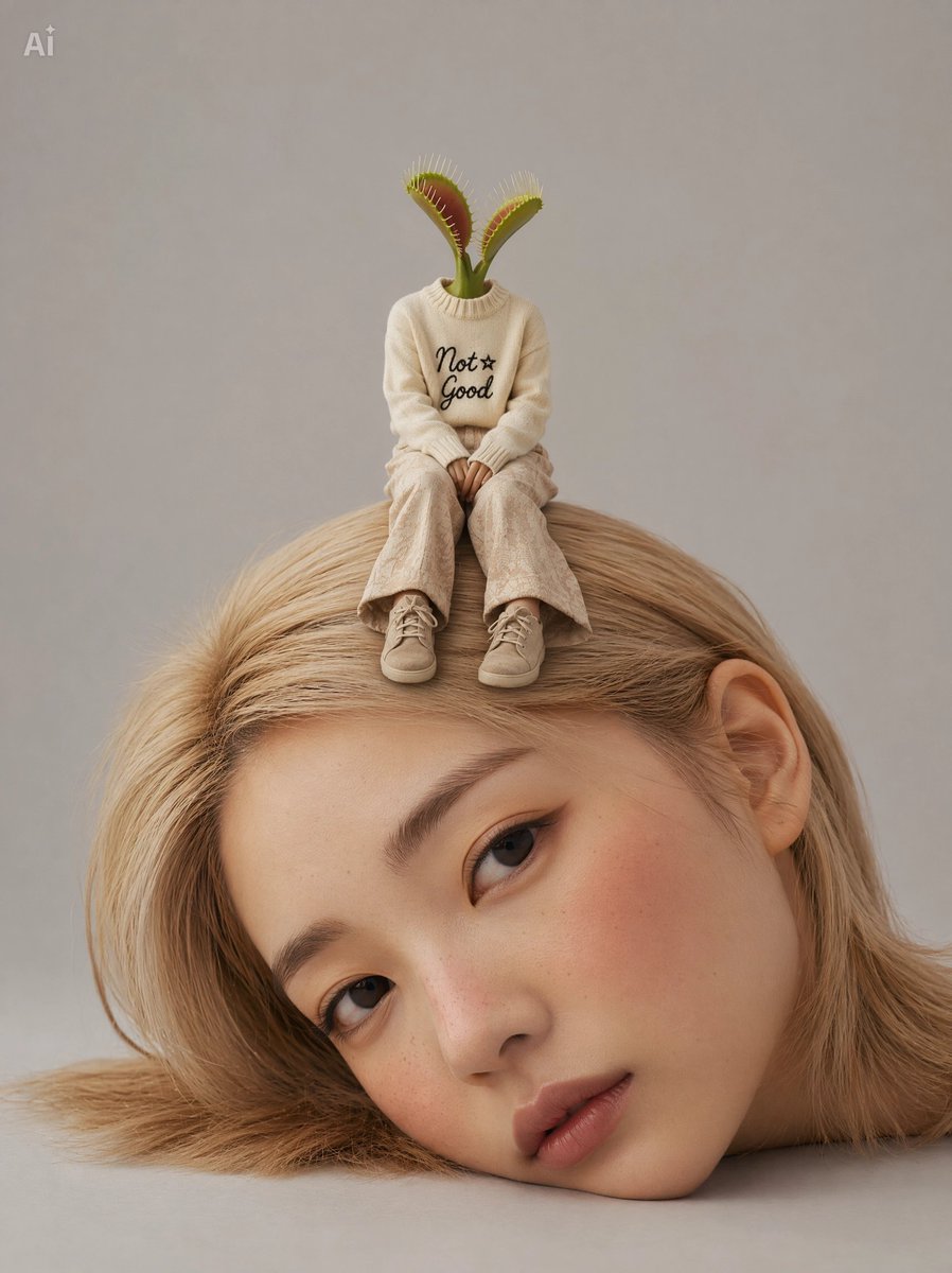 Surreal Venus Flytrap Head Figure