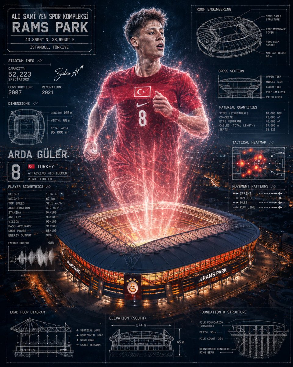 Infographic / Edu Visual - Rams Park Football Tech Poster - Image 1